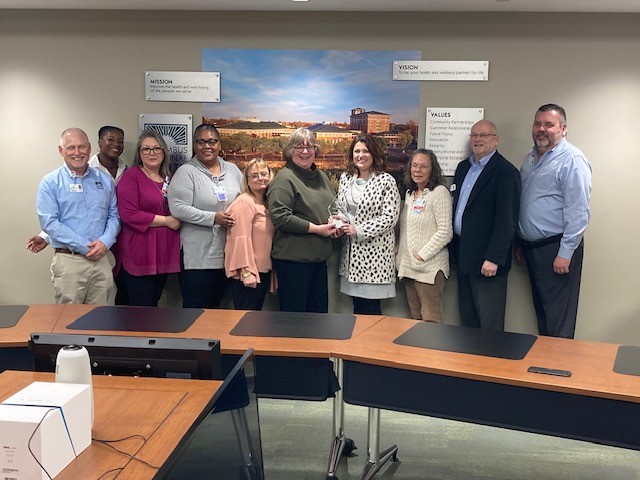 Columbus Regional Health Staff with Award